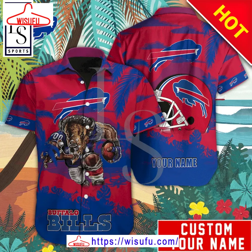 Buffalo Bills Mascot Custom Name Hawaiian Shirt, New Fashion Gifts