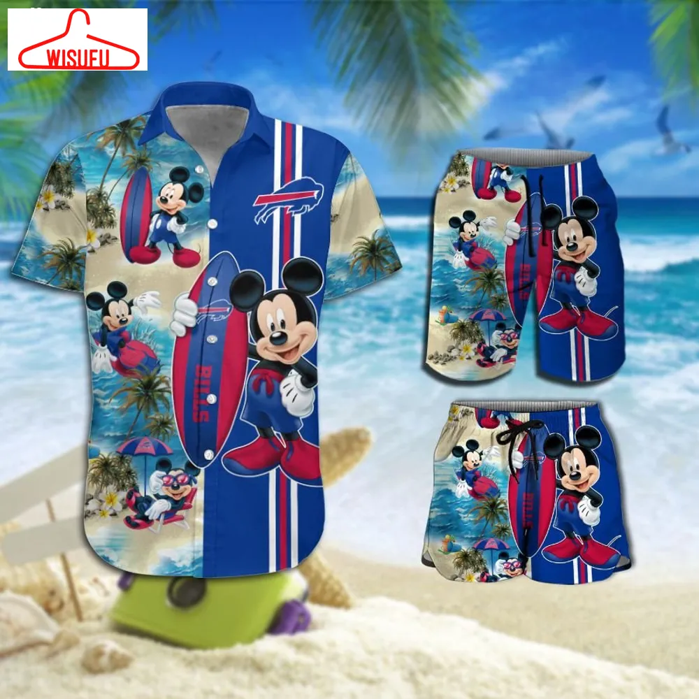 Buffalo Bills Mickey Mouse Hawaiian Shirt Beach Short, New Fashion Gifts