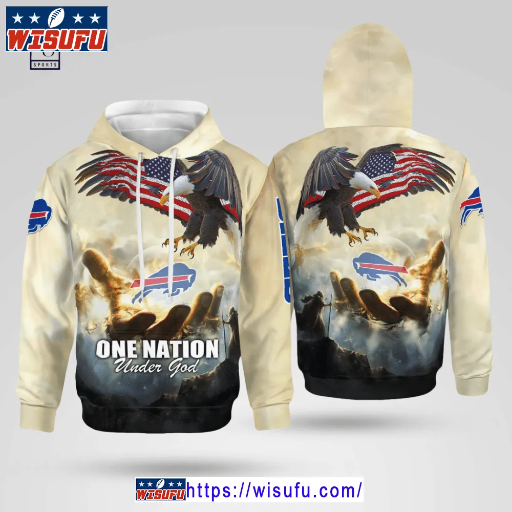 Buffalo Bills One Nation Under God NF.L 3d Hoodie