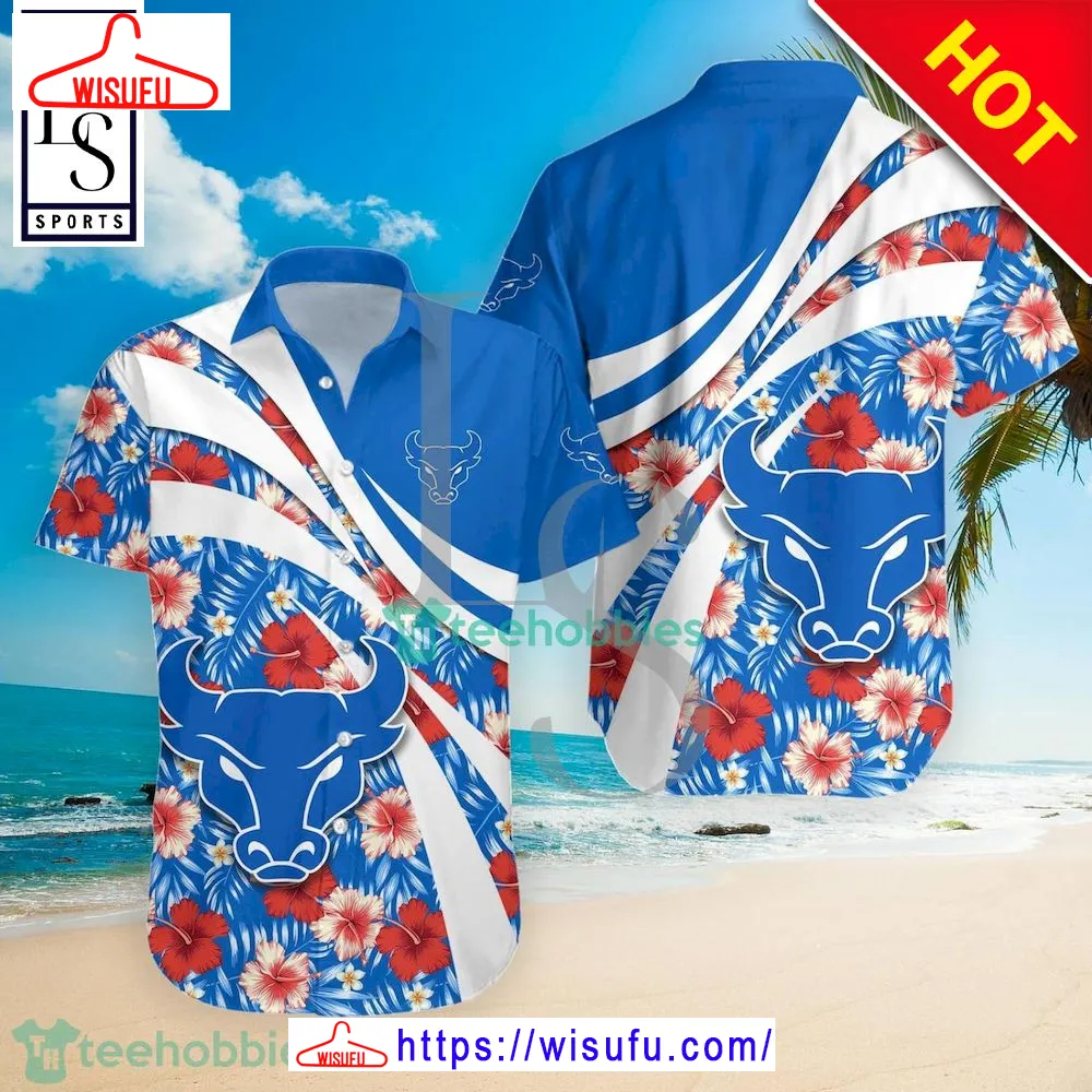 Buffalo Bulls N-caa Hibiscus Tropical Flower Hawaiian Shirt, New Fashion Gifts