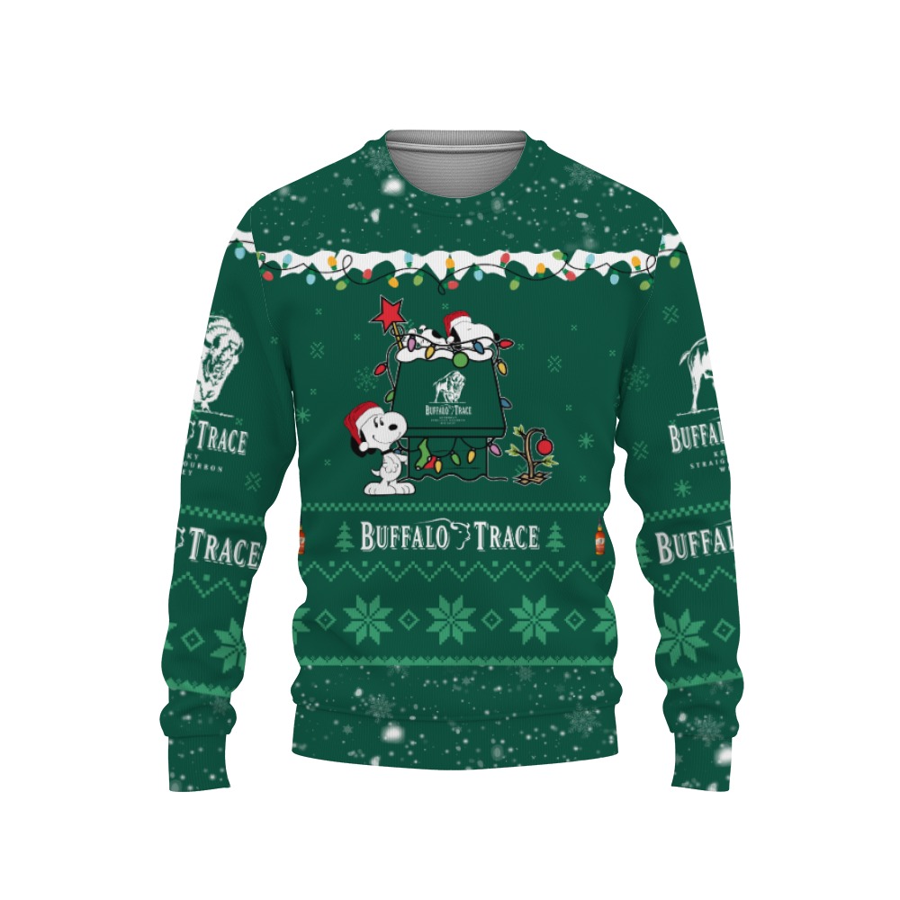 Buffalo Trace Whiskey American Whiskey Beers Merry Christmas, Snoopy House Cute Fan Gift-3D Sweatshirt