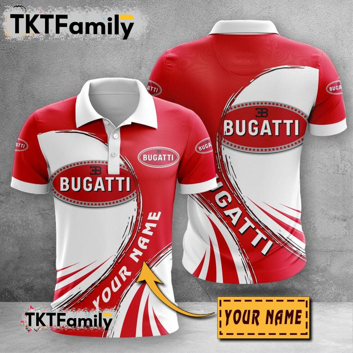 Bugatti Custom Name 3D Polo Shirt TKT Familys