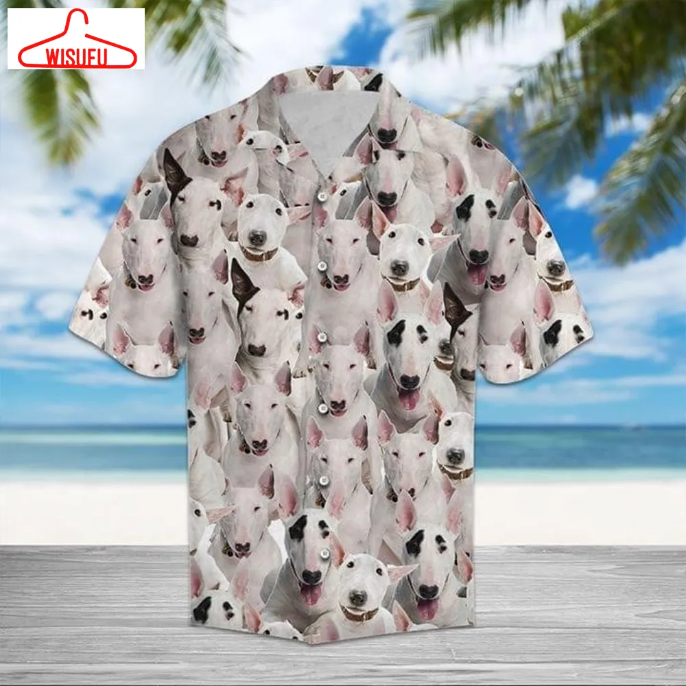 Bull Terrier Dogs Hawaiian Shirt