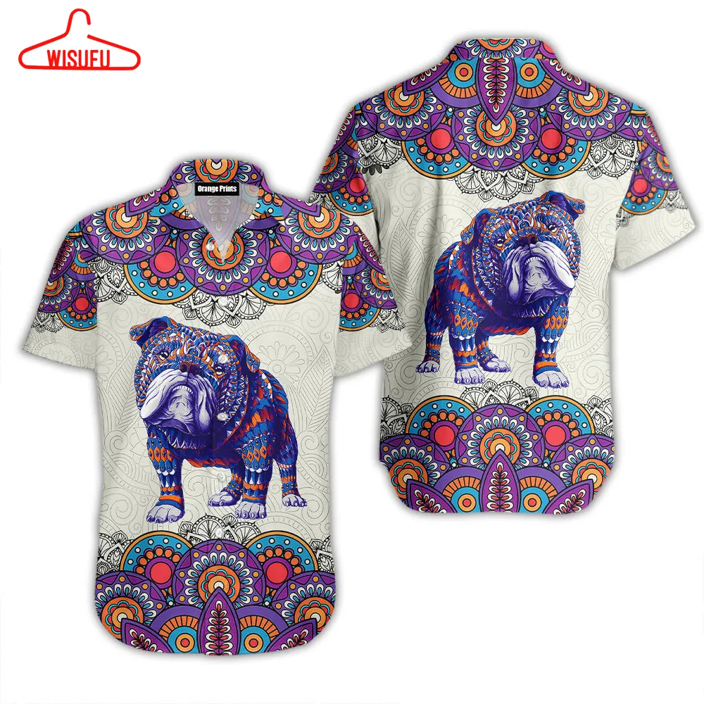 Bulldog Ingles Mandala Hawaiian Shirt