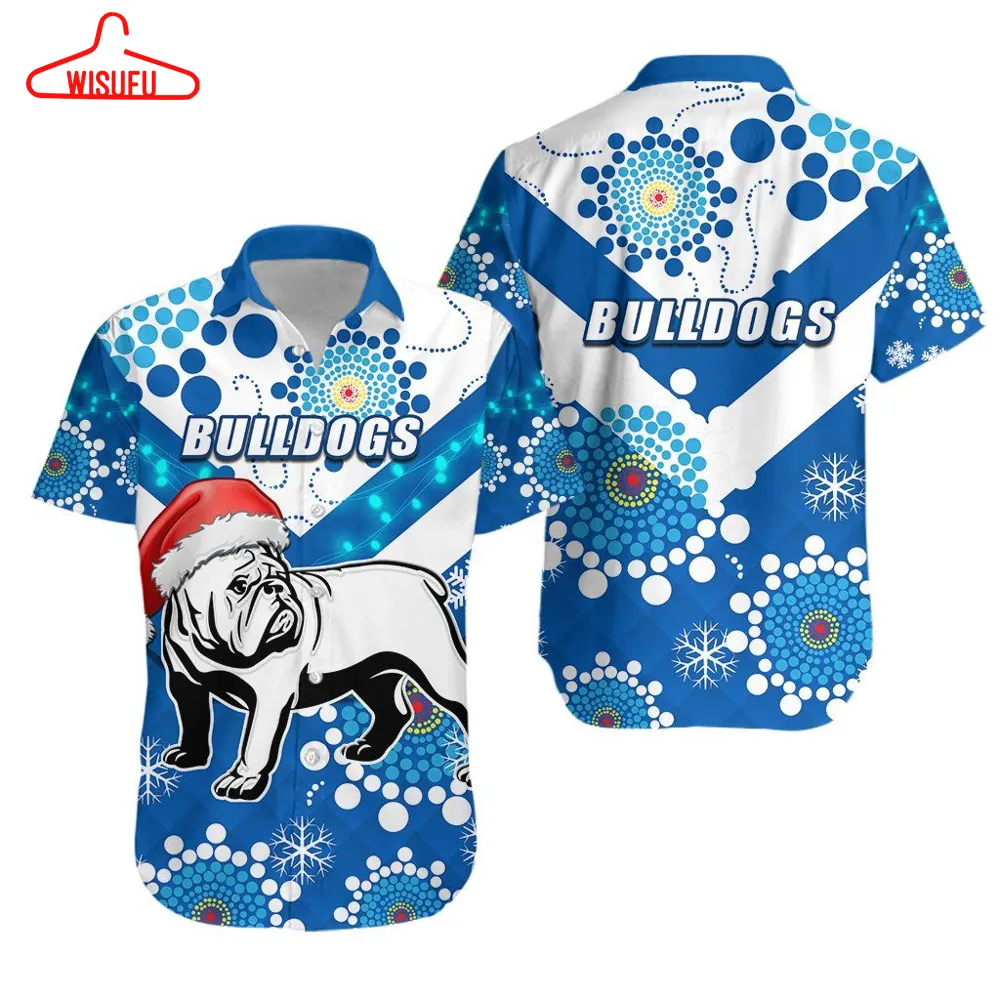 Bulldogs Hawaiian Shirt Christmas Light K13, New Hawaiian Holiday Outfits, New Fashion Gifts