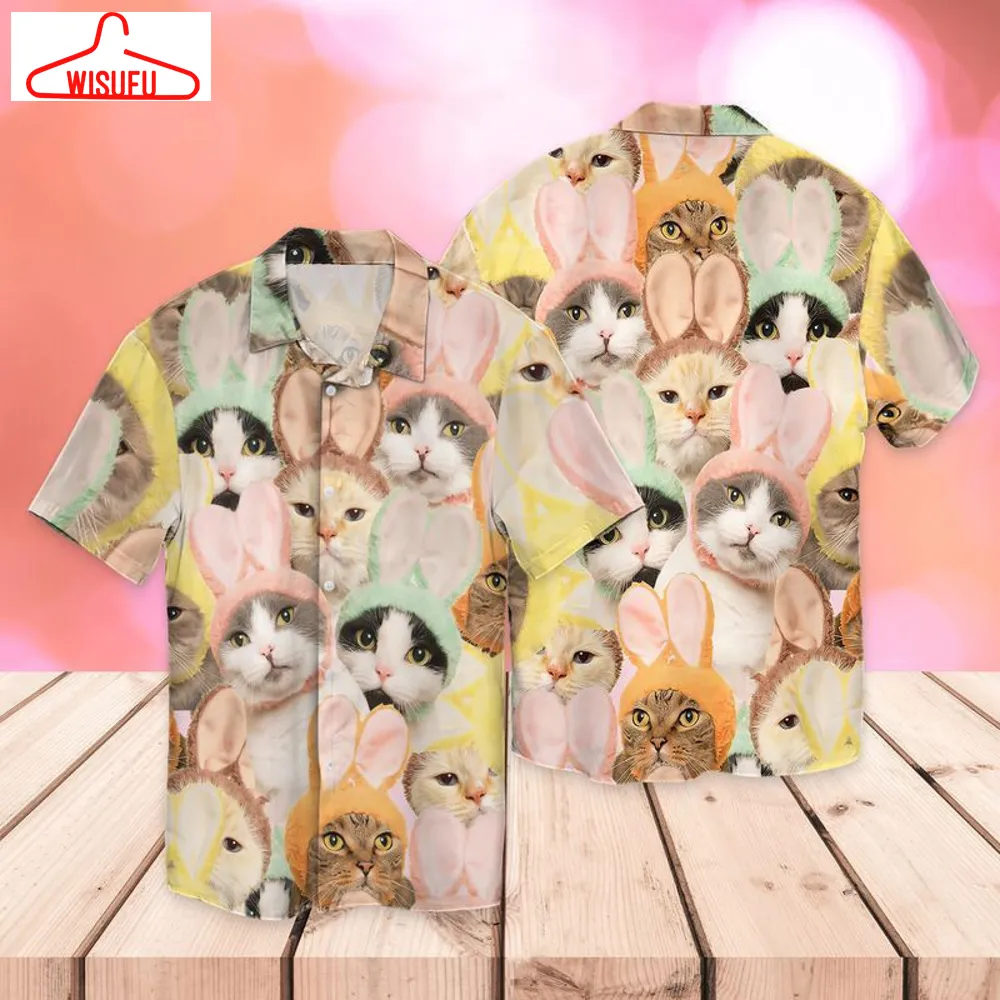 Bunny Cat Hawaiian Shirt