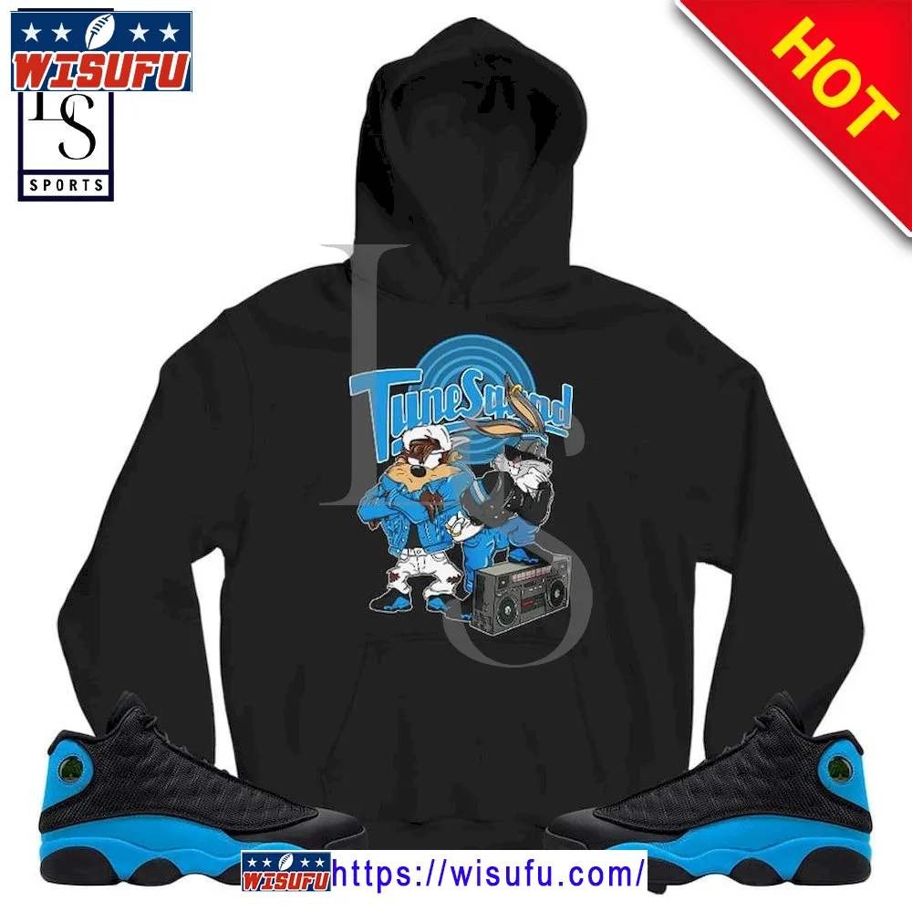 Bunny Tazmanian Hiphop Sneaker Match Black University Blue Hoodie