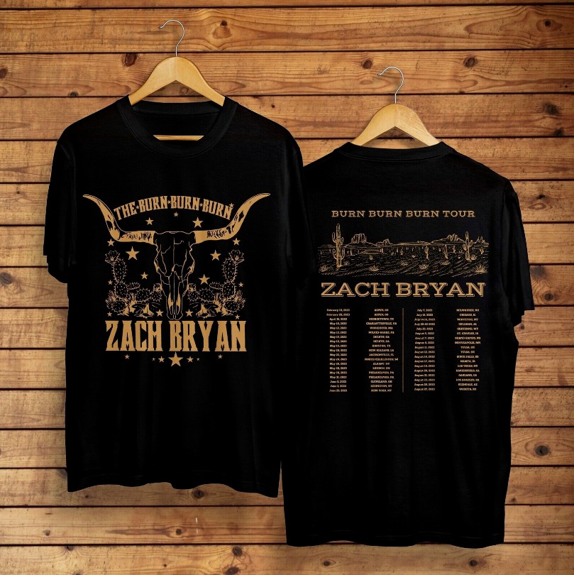 Burn Zach Bryan Tour 2023 T-Shirt
