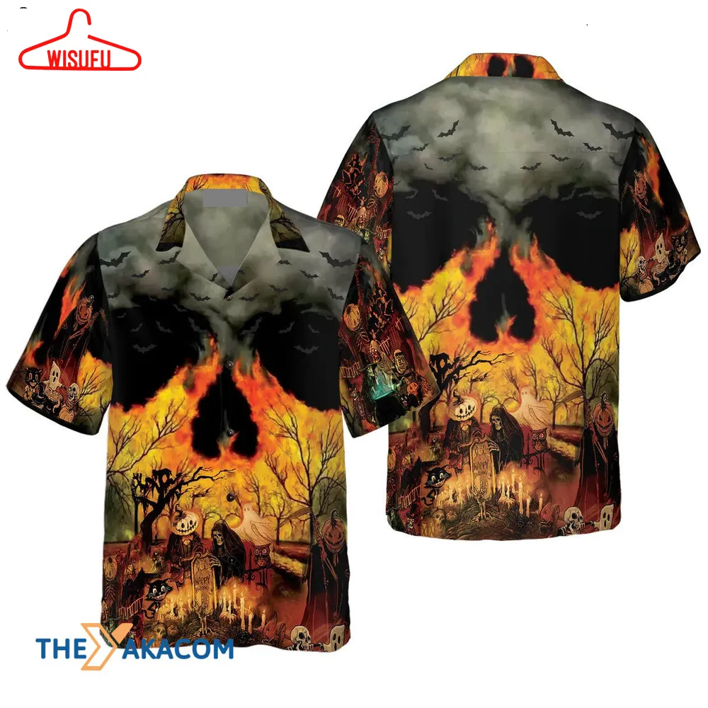 Burning Party At Halloween Night Hawaiian Shirt, New Fashion Gifts