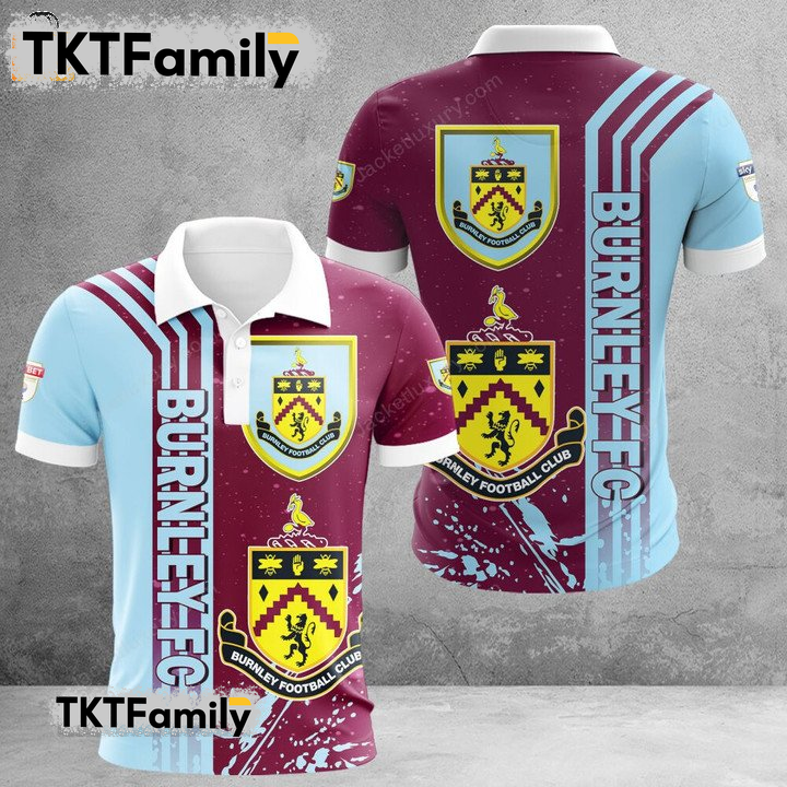 Burnley F.C 3D Polo Shirt TKT Familys
