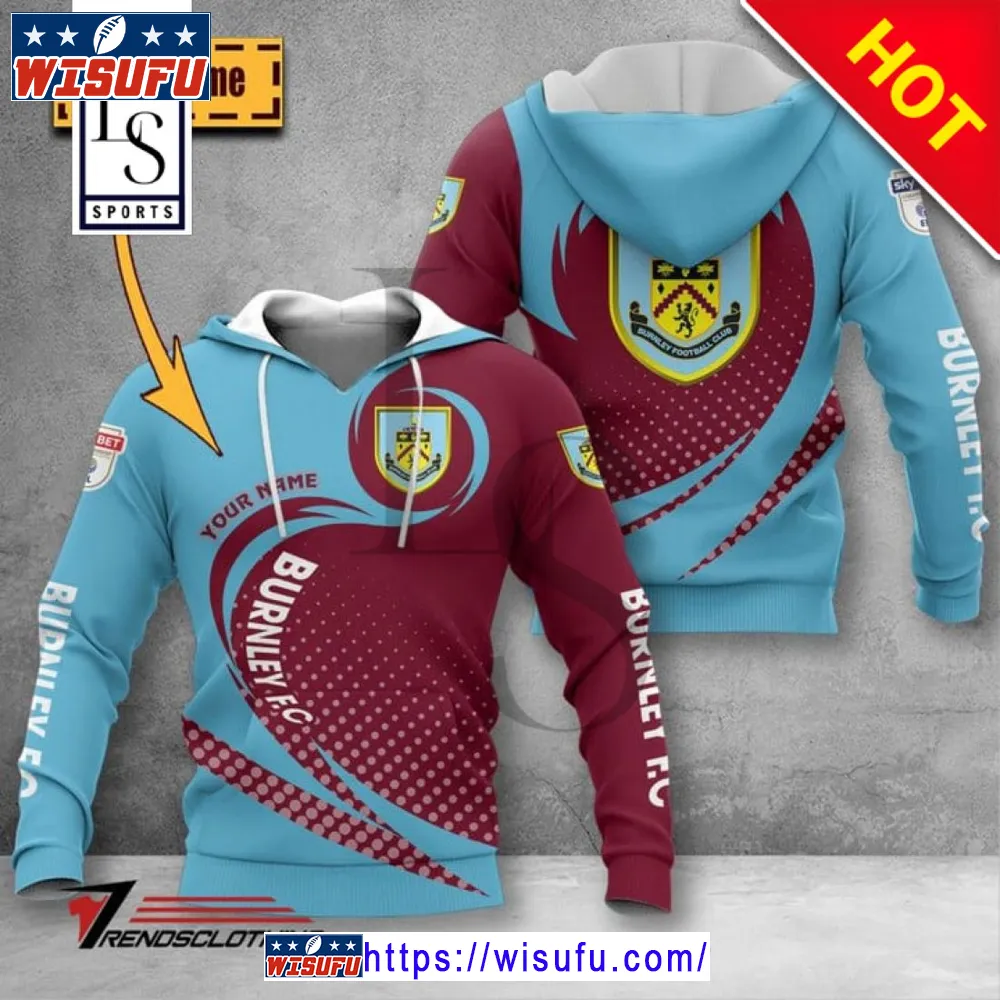 Burnley F.c Efl Hoodie 3d