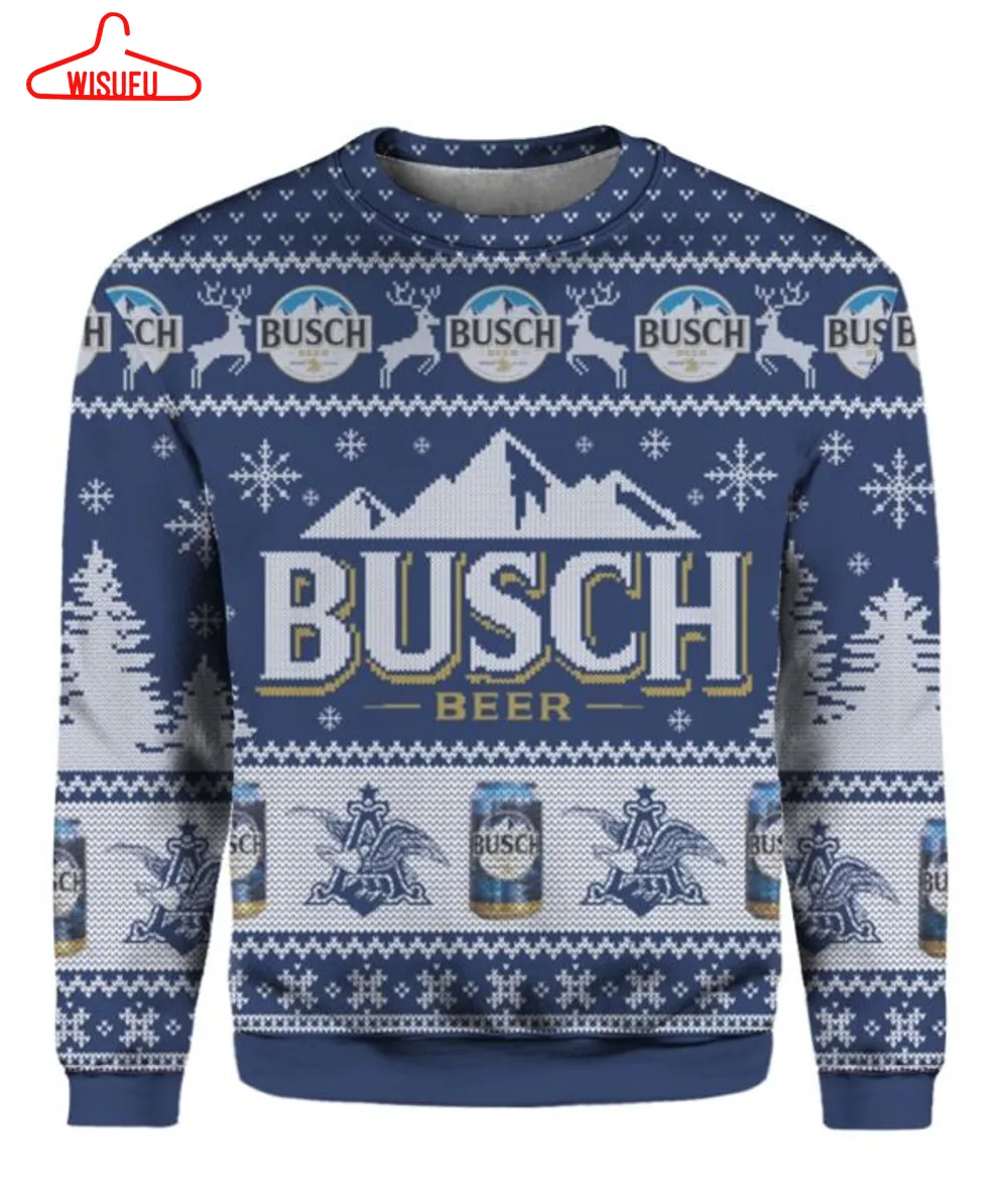 Busch Beer Ugly Christmas Sweater