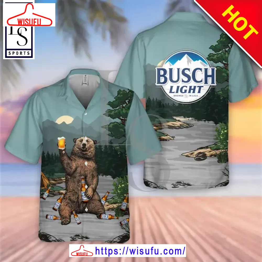 Busch Light Bear Hawaiian Shirt, New Fashion Gifts