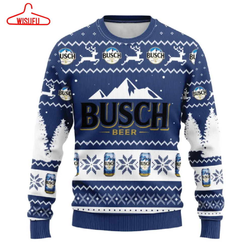 Busch Light Beer 12 Ugly Sweater Gifts, Busch Beer Gift Fan Ugly Sweater