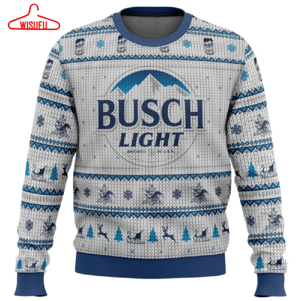 Busch Light Beer 5 Ugly Sweater Gifts, Busch Beer Gift Fan Ugly Sweater