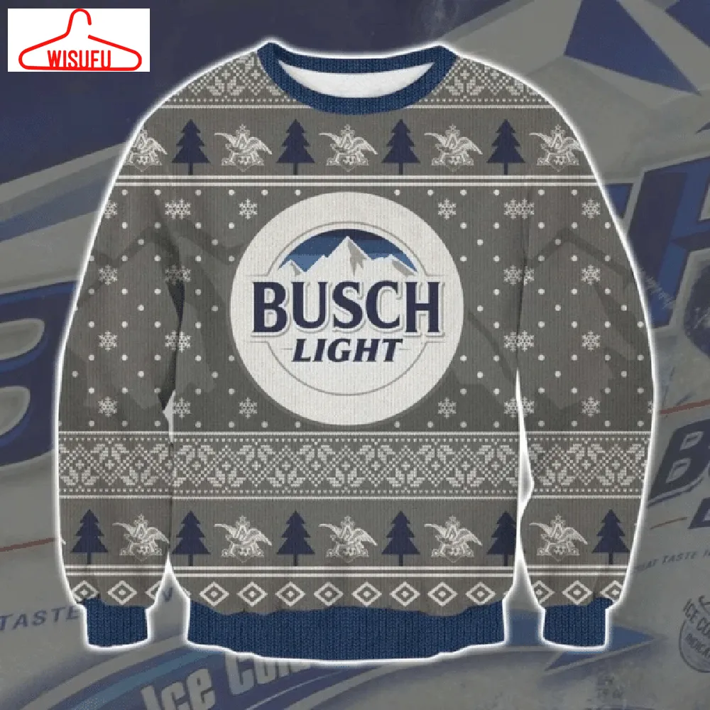 Busch Light Beer 9 Ugly Sweater Gifts, Busch Beer Gift Fan Ugly Sweater