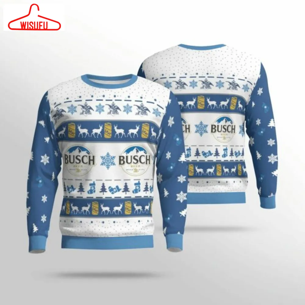 Busch Light Beer Ugly Sweater, Christmas Gift, Busch Light Beer Ugly Christmas Sweater