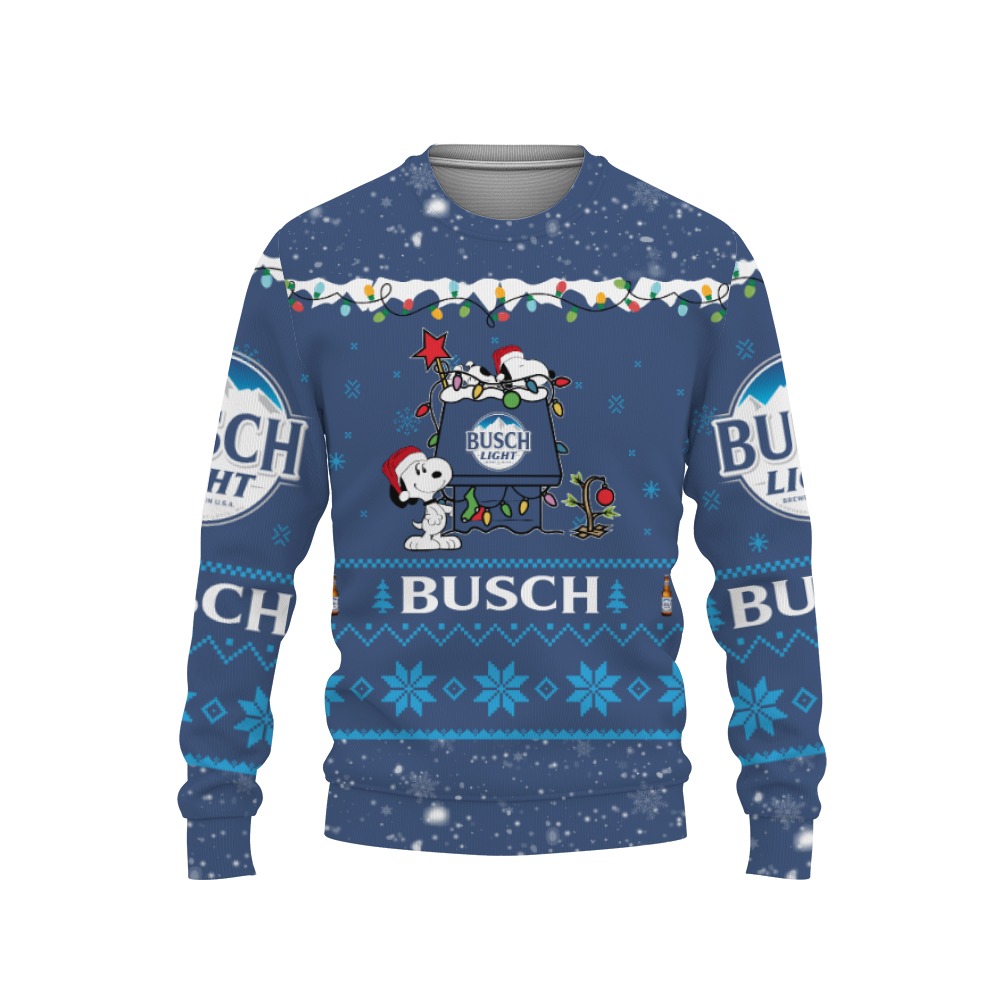 Busch Light Beers American Whiskey Beers Merry Christmas, Snoopy House Cute Fan Gift-3D Sweatshirt