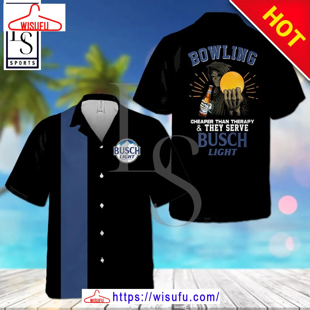 Busch Light Bowling Skull Hawaiian Shirt, New Fashion Gifts