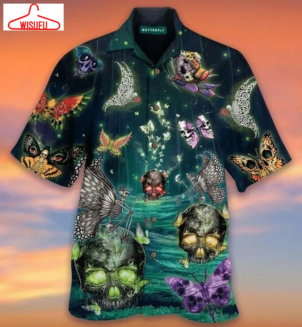 Butterfly Skull Hawaiian Shirt