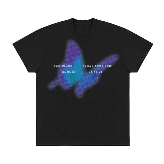 Butterfly Tee - Blue-Pink