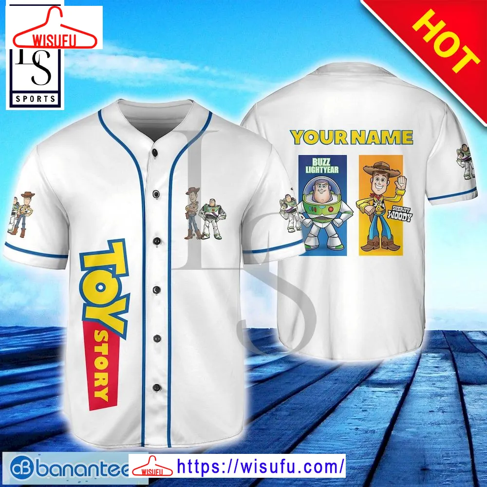 Buzz And Woody Cool Art Custom Name Baseball Jersey, New Fashion Gifts