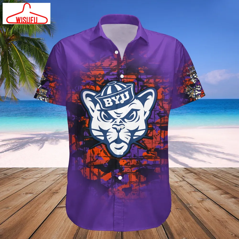 Byu Cougars Camouflage Vintage Hawaiian Shirt, New Fashion Gifts