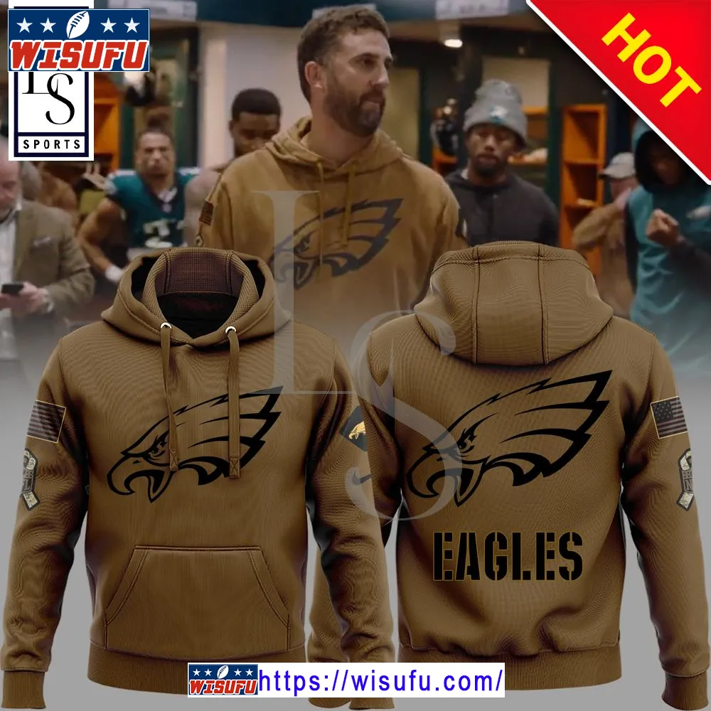 C-oach Nicholas John Sirianniâs NF.L Philadelphia Eagles NF.L Salute To Service Hoodie