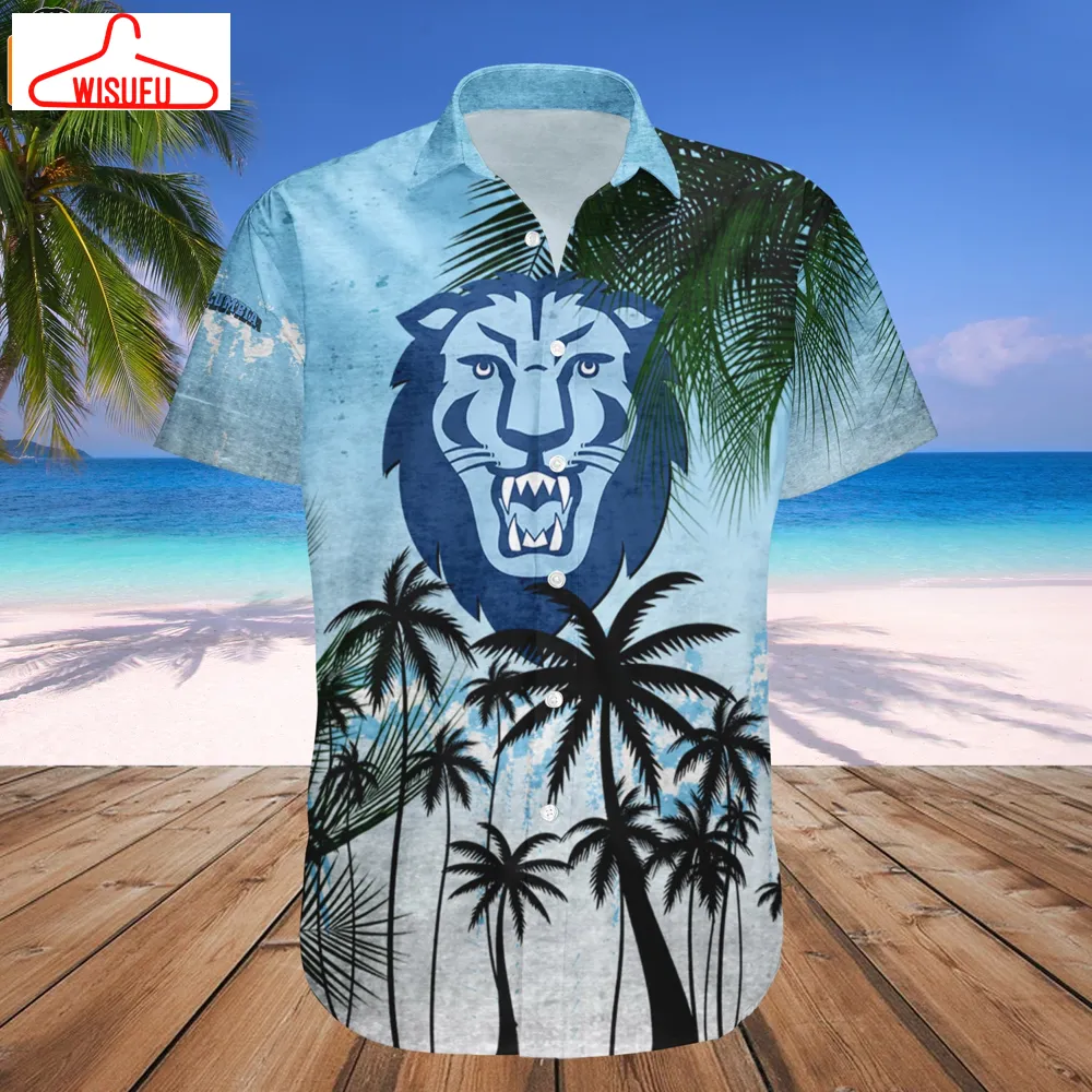 C-olumbia Lions Coconut Tree Tropical Grunge Hawaiian Shirt, New Fashion Gifts