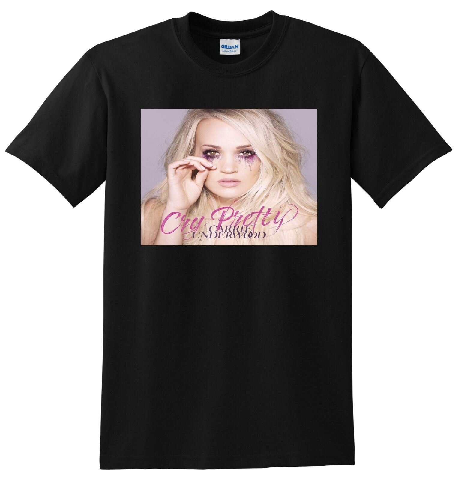 CARRIE UNDERWOOD T SHIRT cry pretty vinyl cd cover