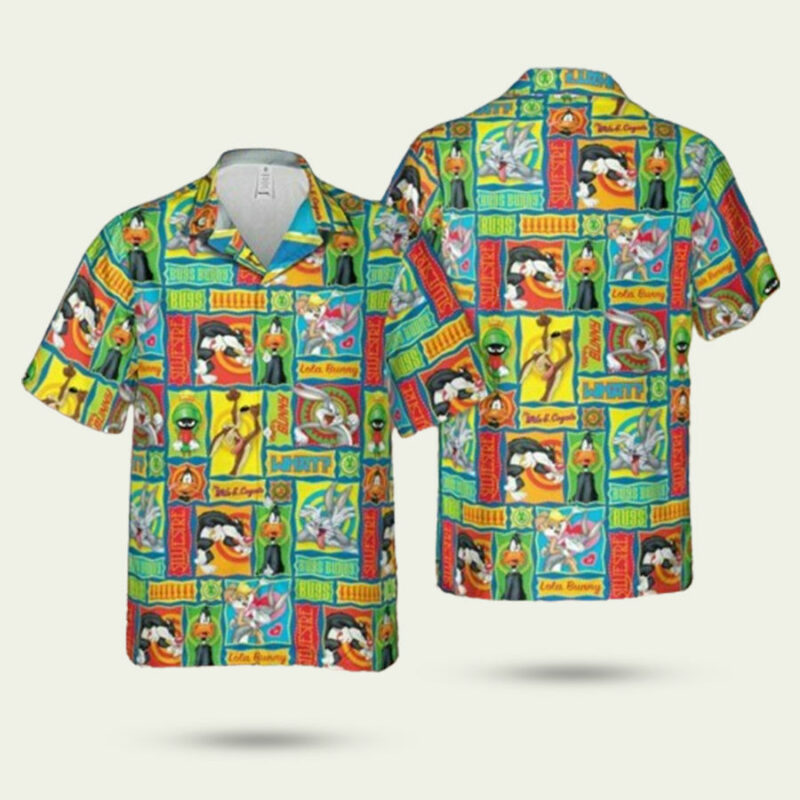 CARTOON CHARACTERS LOONEY TOONS FUNNY HAWAIIAN SHIRT