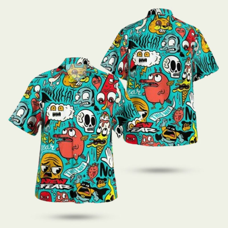 CARTOON MONSTER FUNNY HAWAIIAN SHIRT