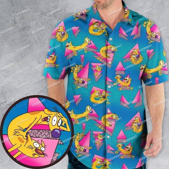 CATDOG NICKELODEON PATTERN HAWAIIAN SHIRT, S-5XL US Size, Gift For Men