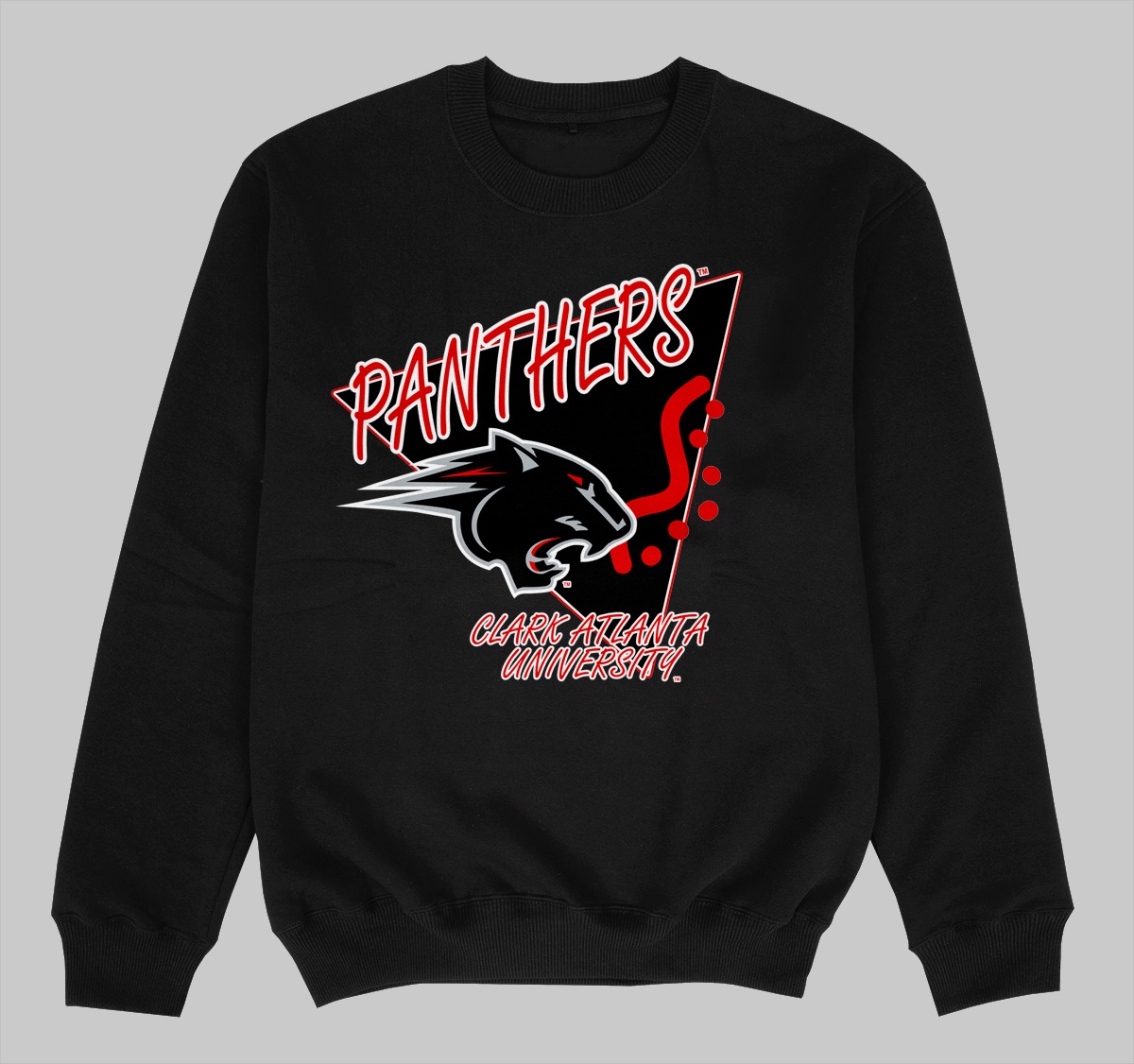 CLARK ATLANTA BEEPER CREWNECK SWEATSHIRT BLACK COLOR