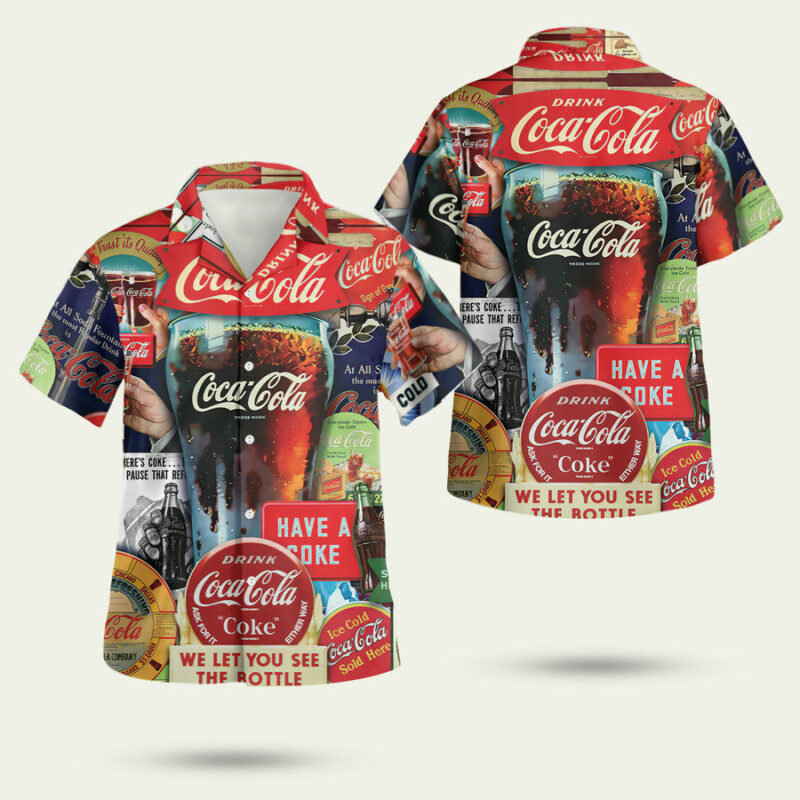 COCA COLA DECADES OF TRADITION HAWAIIAN SHIRT