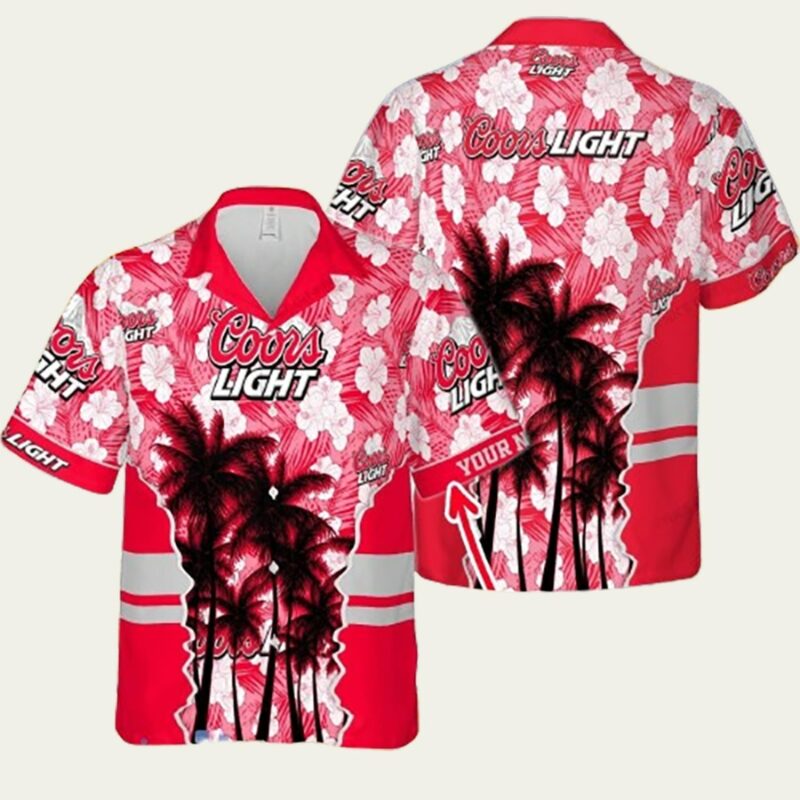 COORS LIGHT COCONUT HAWAIIAN SHIRT