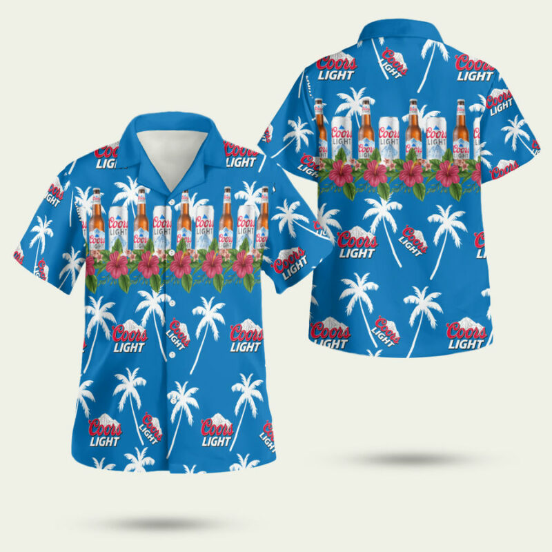 COORS LIGHT HORIZONTAL HAWAIIAN SHIRT