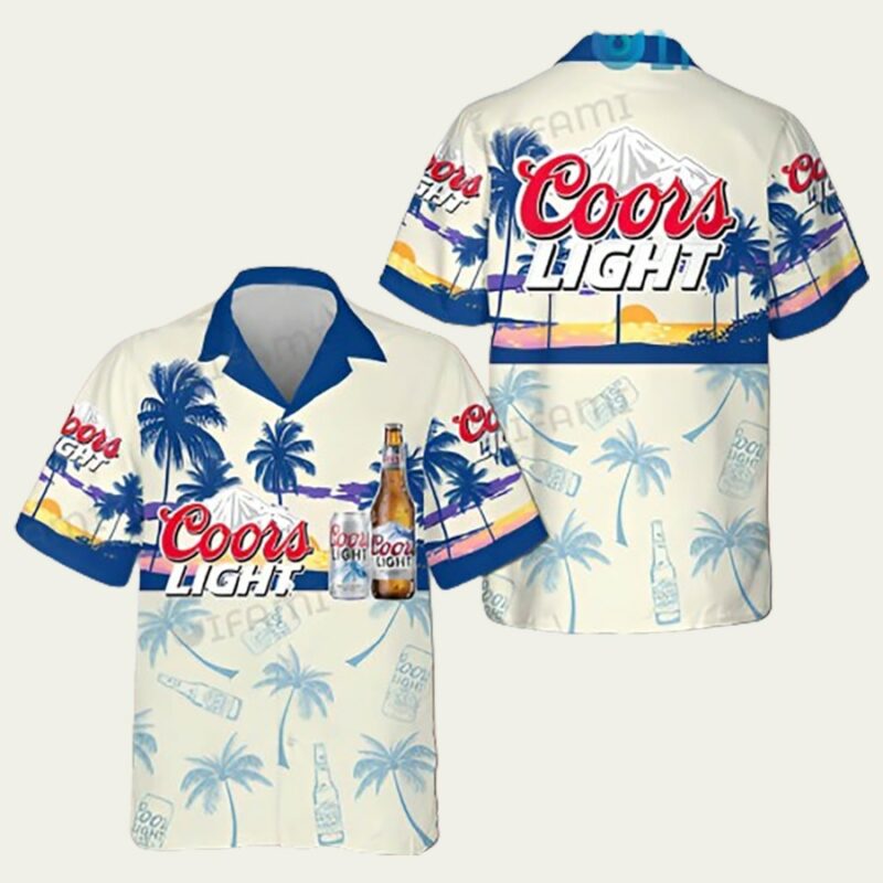 COORS LIGHT TROPICAL BEACH HAWAIIAN SHIRT