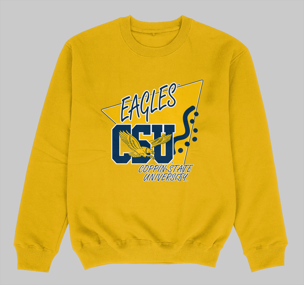 COPPIN STATE BEEPER CREWNECK SWEATSHIRT GOLD COLOR