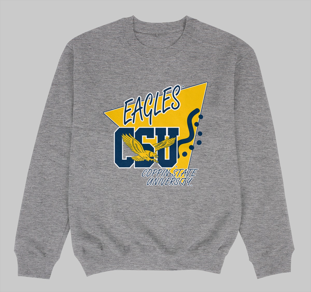 COPPIN STATE BEEPER CREWNECK SWEATSHIRT GREY COLOR