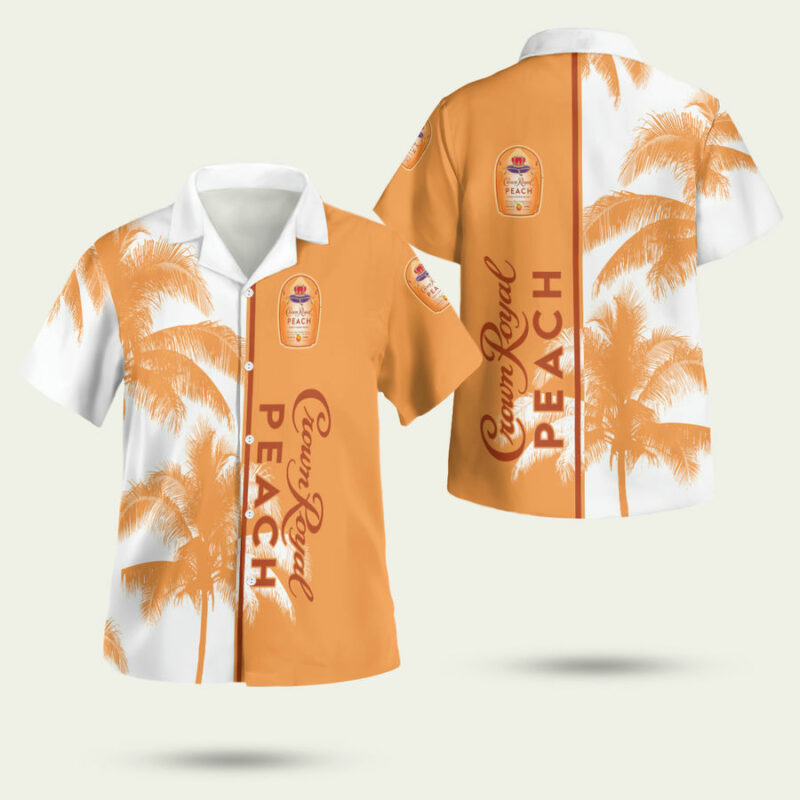 CROWN ROYAL PEACH HAWAIIAN SHIRT