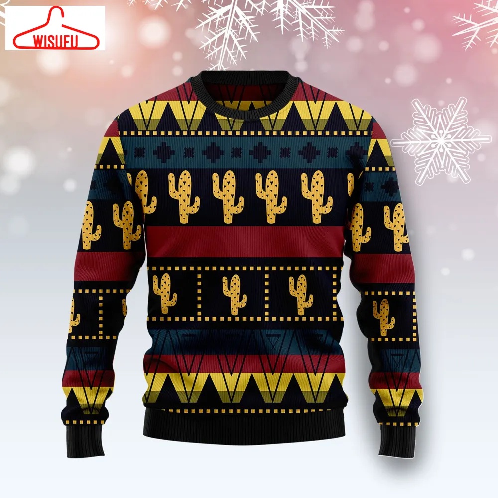 Cactus Group Ugly Christmas Sweater - For Men & Women - Adult - New Winter Fashion Shirt Gift For Family