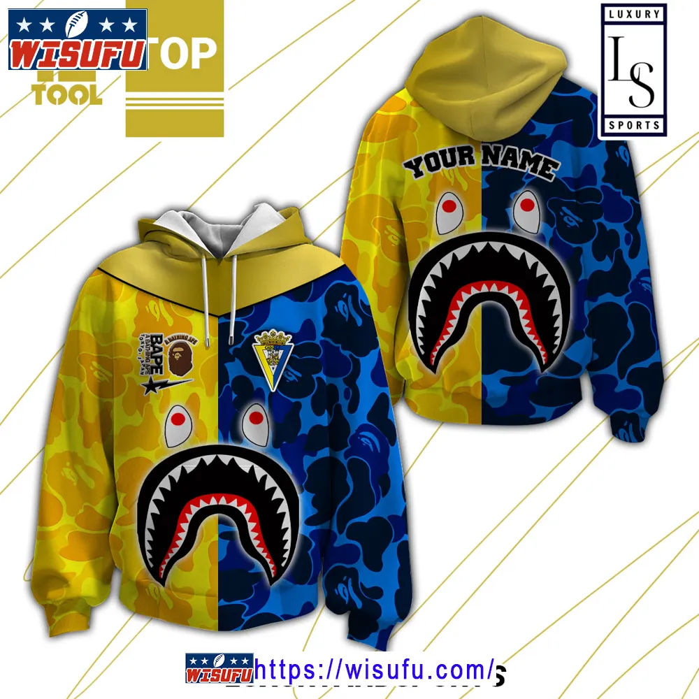 Cadiz Cf Bape Personalized Hoodie 3d