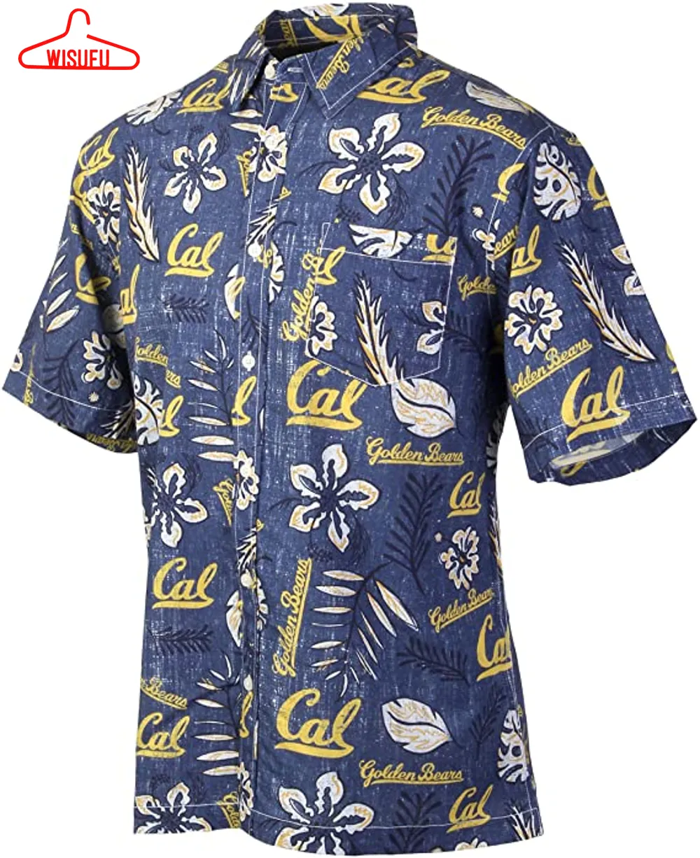 Cal Berkeley Navy Hawaiian Shirt, New Fashion Gifts