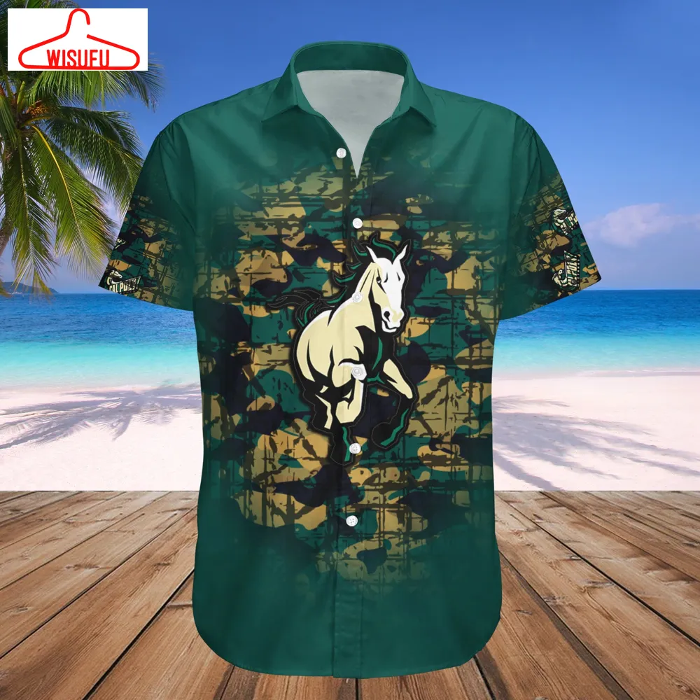 Cal Poly Mustangs Camouflage Vintage Hawaiian Shirt, New Fashion Gifts