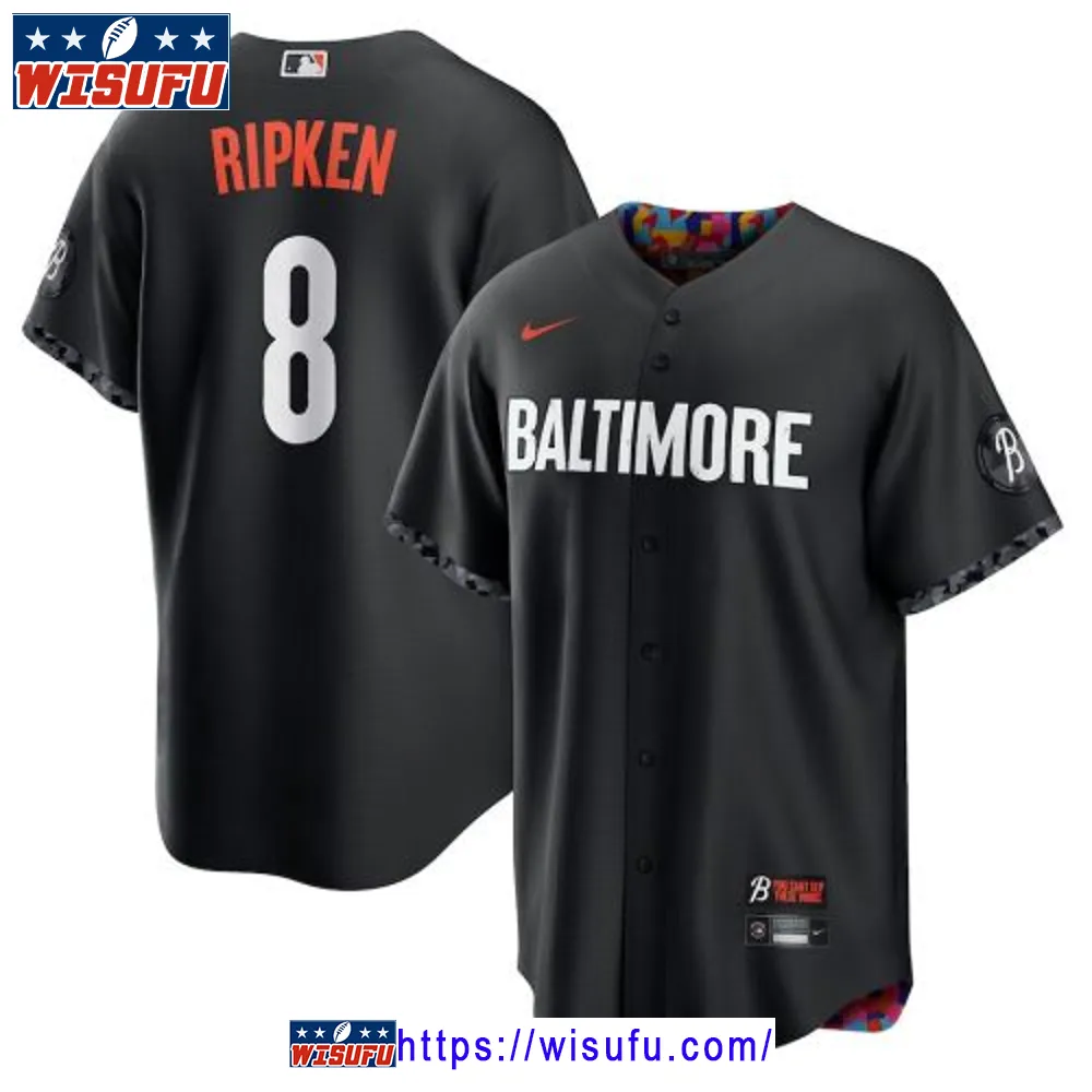 Cal Ripken 8 Baltimore Orioles 2023 City Connect Men Jersey - Black