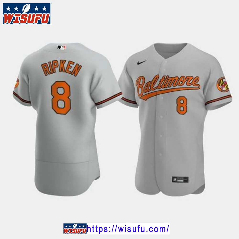 Cal Ripken 8 Jr. Baltimore Orioles Gray Road Jersey Jersey