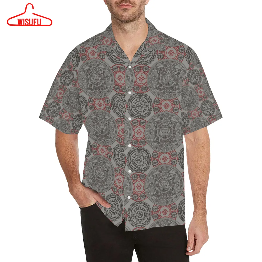 Calendar Aztec Pattern Print Design 04 Hawaiian Shirt, New Hawaiian Holiday Outfits, New Fashion Gifts