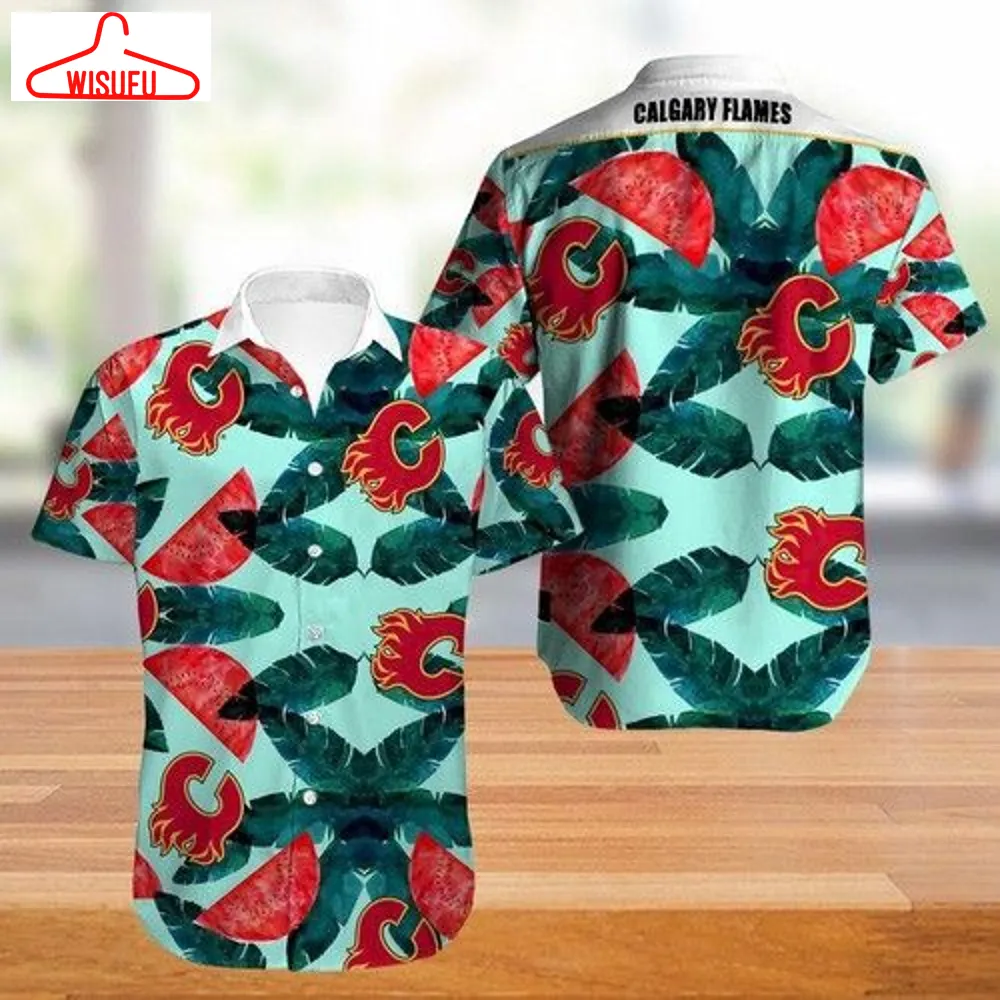 Calgary Flames Hawaiian Shirt, New Hawaiian Holiday Outfits, New Fashion Gifts