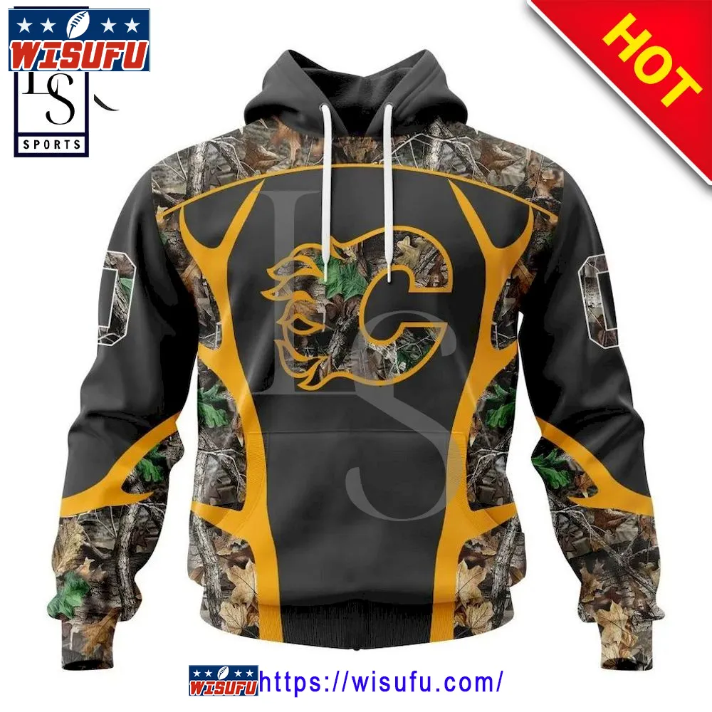 Calgary Flames Special Camo Hunting Personalized Hoodie